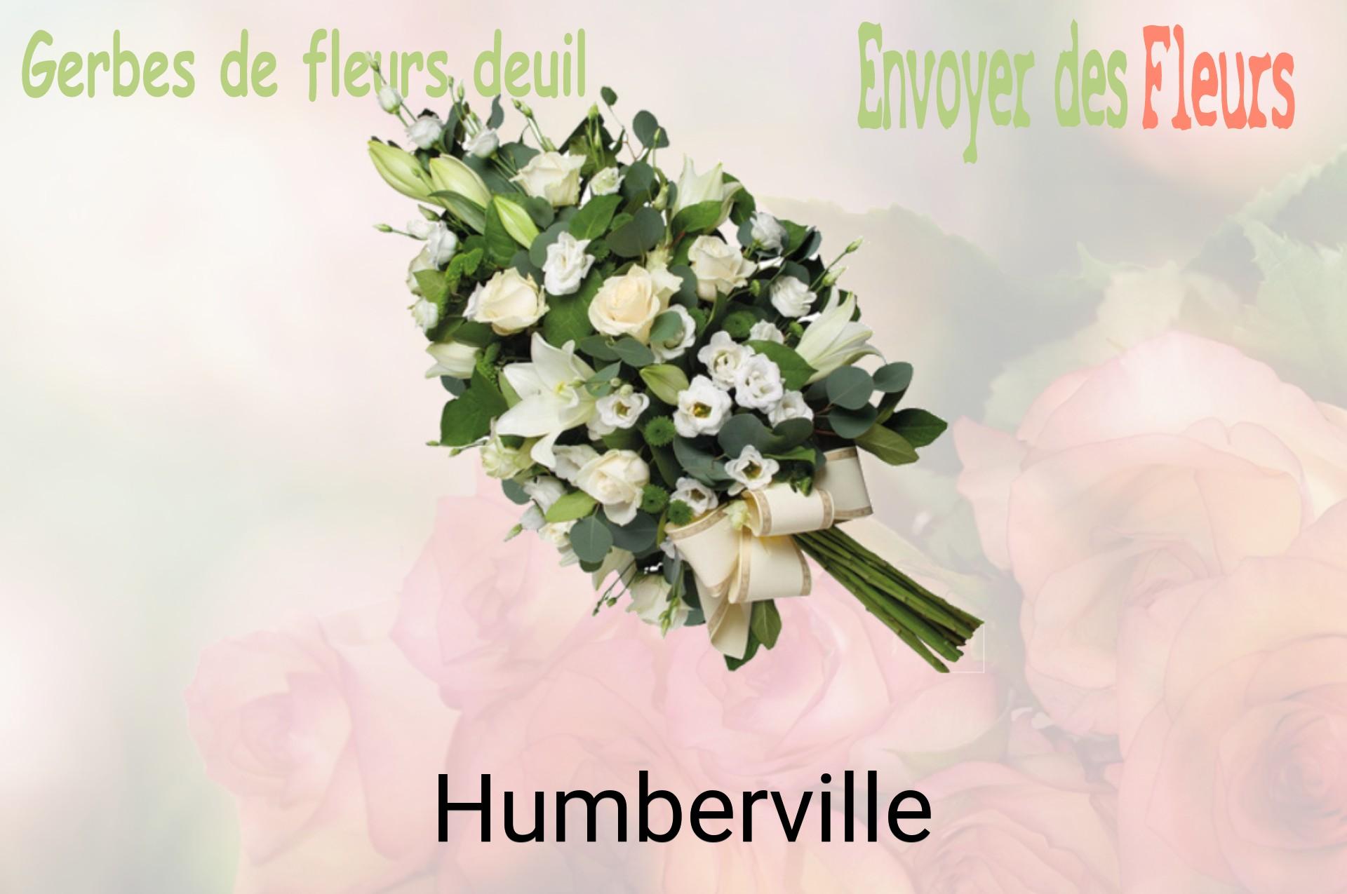 Gerbe de fleurs de deuil livrée à Humberville